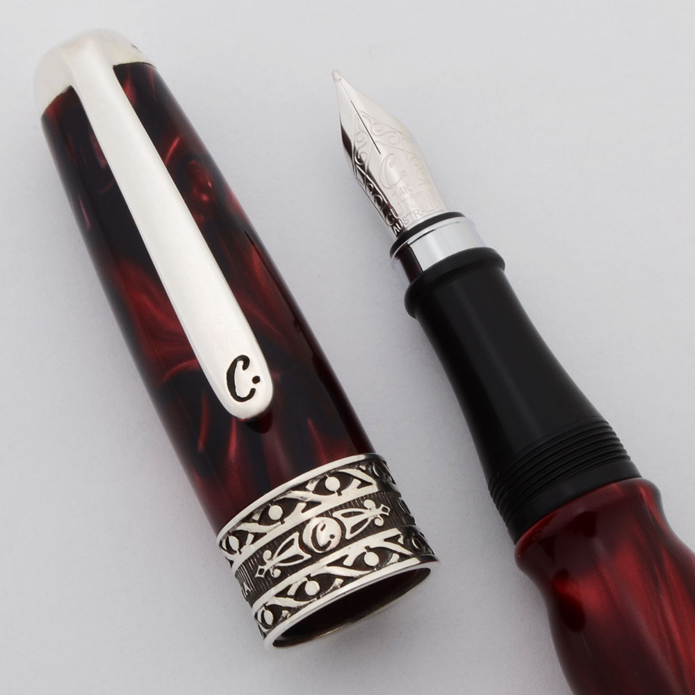 Curtis Australia Fountain Pen Classic Elegance, "Scarlet Silk" Red